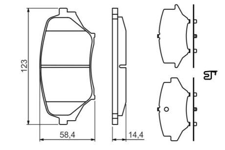 Гальмівні колодки дискові BOSCH 0 986 494 322