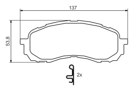 Колодки гальмівні - (26296FG001 / 26296FG000 / V9118F017) BOSCH 0986494373