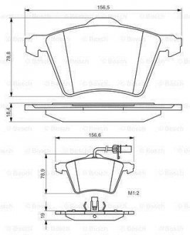 Колодки гальмівні - (7D0698151A) BOSCH 0 986 494 415 (фото 1)