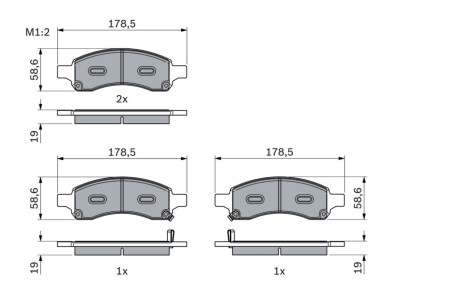 ПЕРЕДНІ ГАЛЬМІВНІ КОЛОДКИ BOSCH 0.986.494.966