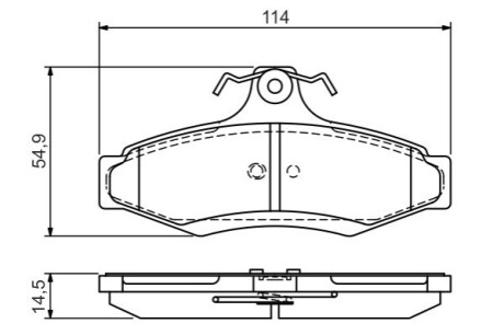 Комплект тормозных колодок BOSCH 0986495068