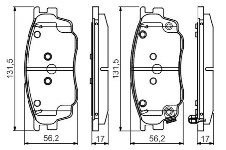 Колодки гальмівні дискові BOSCH 0986495087 (фото 1)