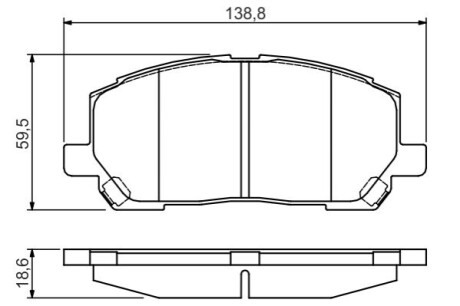 Комплект тормозных колодок BOSCH 0986495126