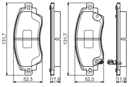 Комплект тормозных колодок BOSCH 098 649 513 2