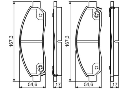 Гальмівні колодки (набір) BOSCH 0986495159