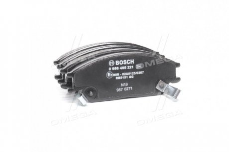 Тормозные колодки - (S581011CA10 / 5810129A40 / SMB21012) BOSCH 0986495221 (фото 1)