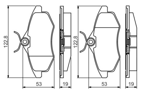 Тормозные колодки - (425384 / 425345) BOSCH 0986495268