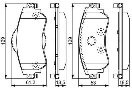 Гальмівні колодки, дискові BOSCH 0986495304