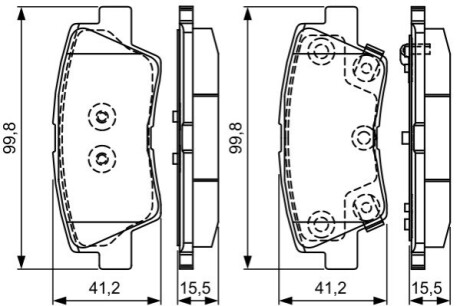 Комплект тормозных колодок BOSCH 0 986 495 309 (фото 1)