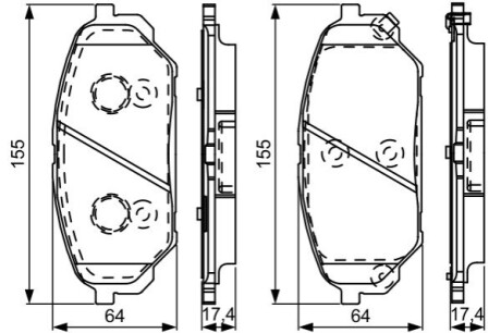 Гальмівні колодки (набір) BOSCH 0986495310