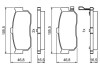 ГАЛЬМIВНI КОЛОДКИ ЗАДН. NISSAN Almera 00- Maxima QX 00- - BOSCH 0986495387 (фото 1)