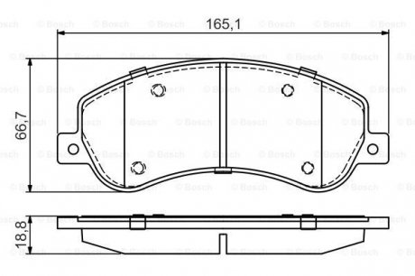 Колодки гальмівні - BOSCH 0986495436 (фото 1)