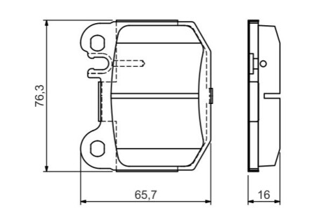 Тормозные колодки задн.(без датч.) DB W163 (ML-klasse) - BOSCH 0986495440 (фото 1)