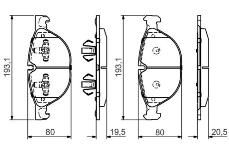 Колодки дискового тормоза BOSCH 0986495447 (фото 1)