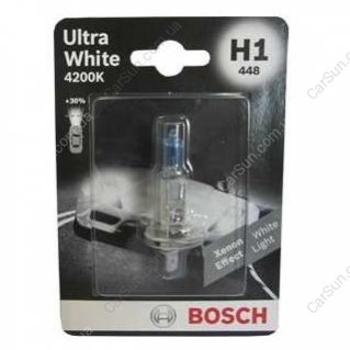 Лампа___ H1 Ultra White 4200K блистер - кратн. 20 шт - (N0177616 / N0177612Z / N0177612) BOSCH 1987301088 (фото 1)