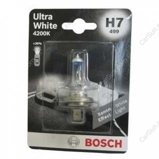 Лампа H7 Ultra White 4200K блистер - кратн. 20 шт - (93BZ13466A / N10320101 / N10320102AKT) BOSCH 1987301090