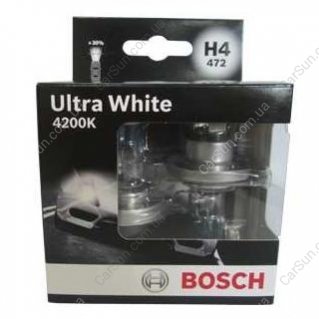 Лампочка 12 V H4 60/55 W P43T Ultra White 4200K (Фара) BOSCH 1987301181 (фото 1)