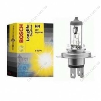 Лампа розжарювання H4 12V 60/55W LONGLIFE DAYTIME (вир-во) BOSCH 1987302048
