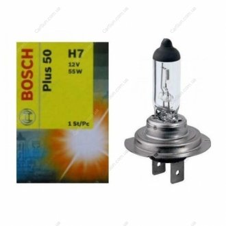 Лампа розжарювання H7 12V 55W PX26d plus 50 (вир-во) BOSCH 1987302079