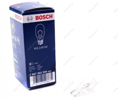 Автолампа Pure Light W16W W2,1x9,5d 16 W прозрачная BOSCH 1987302205