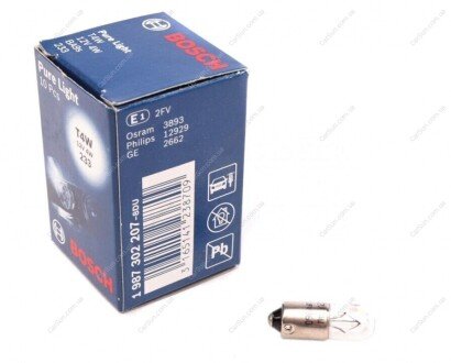 Лампа розжарювання 12V 4W T4W PURE LIGHT BOSCH 1987302207