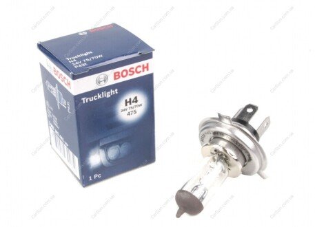 Лампочка Галогенна H4 24V 75/70W P43T (Фара) BOSCH 1987302441