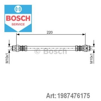 Шланг тормозной BOSCH 1 987 476 175