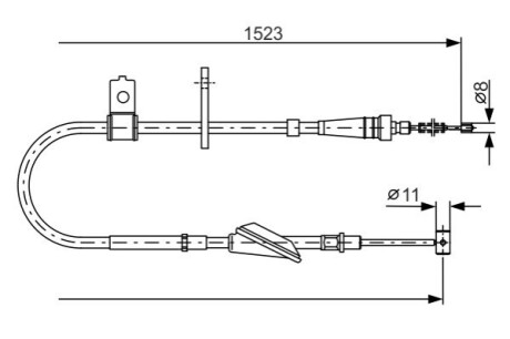 Трос ручного гальма BOSCH 1987482092