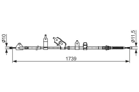 ГАЛЬМІВНИЙ ТРОС. RUCZ. TOYOTA T. VERSO S 1.33/1.4 D-4D 10-15 PR BOSCH 1987482566