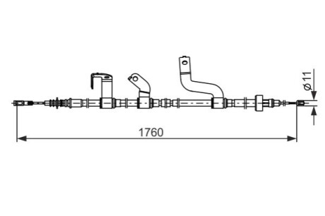 Гальмівний трос BOSCH 1987482842
