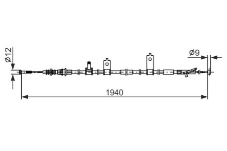 ГАЛЬМІВНИЙ ТРОС. RUCZ. MAZDA T. 6 2.0-2.5 13-пр BOSCH 1 987 482 852