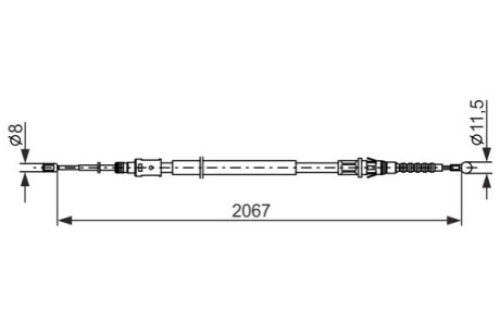 ГАЛЬМІВНИЙ ТРОС. RUCZ. CITROEN T. C4/DS4 1.6-2.0 HDI 09- LE/PR BOSCH 1987482869