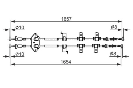 Трос стояночного гальма BOSCH 1 987 482 896