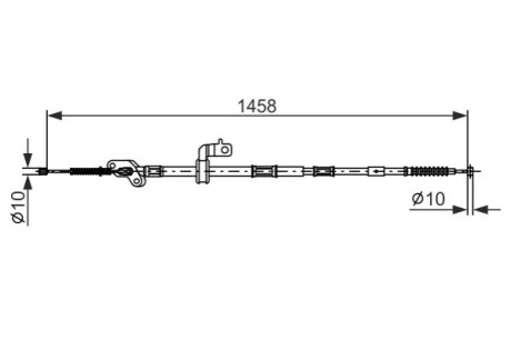 ГАЛЬМІВНИЙ ТРОС. RUCZ. TOYOTA T. RAV4 1.8-2.0 00-05 LE BOSCH 1 987 482 903