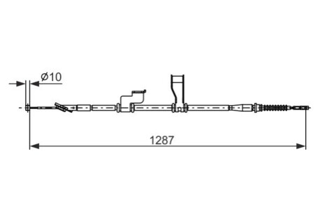 ГАЛЬМІВНИЙ ТРОС. RUCZ. HYUNDAI T. I10 1.0-1.2 08-13 LE BOSCH 1 987 482 905