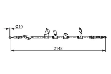 LINKA HAMULCA RКCZNEGO HONDA CIVIC VIII 05-11 LT (OE-47560SNAA52) BOSCH 1987482914