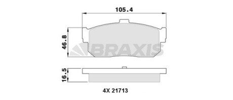 Гальмівні колодки комплект Braxis AA0310