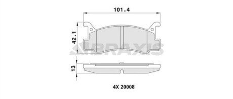 Гальмівні колодки комплект Braxis AA0426