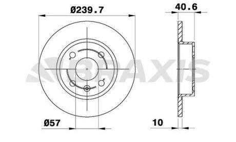 Гальмівний диск Braxis AE0396