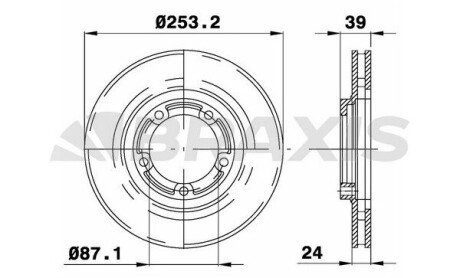 Гальмівний диск Braxis AE0754