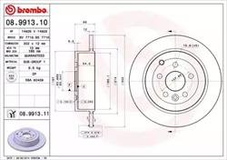 Тормозной диск - (LR001018) BREMBO 08.9913.11