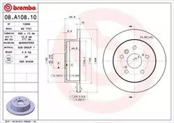 Тормозной диск - (4243133100) BREMBO 08.A108.10