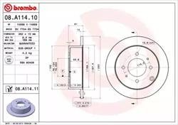 Гальмівний диск BREMBO 08.A114.11