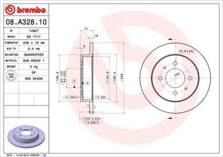 Гальмівний диск BREMBO 08.A328.10