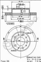 Гальмівний диск BREMBO 09.8932.10