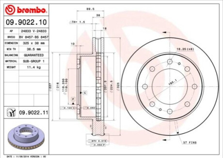 Автозапчастина BREMBO 09902211