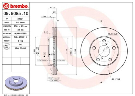 Автозапчасть BREMBO 09.9085.10