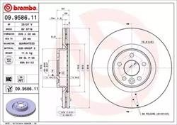 Гальмівний диск BREMBO 09.9586.11 (фото 1)