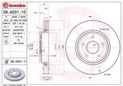 Гальмівний диск BREMBO 09.A031.10