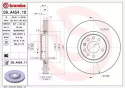 Гальмівний диск BREMBO 09A45411 (фото 1)